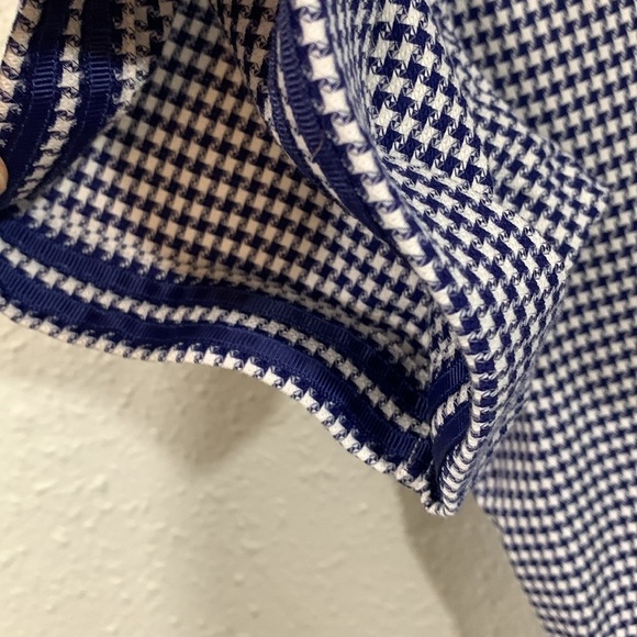 Robert Graham Check Navy Blue & White Short Sleeve Button Down Shirt size L - Picture 2 of 11